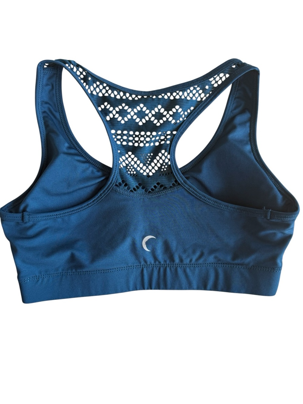 Zyia Sports Bra Women’s Small Blue Mesh Back Racerback Athletic Workout Bra